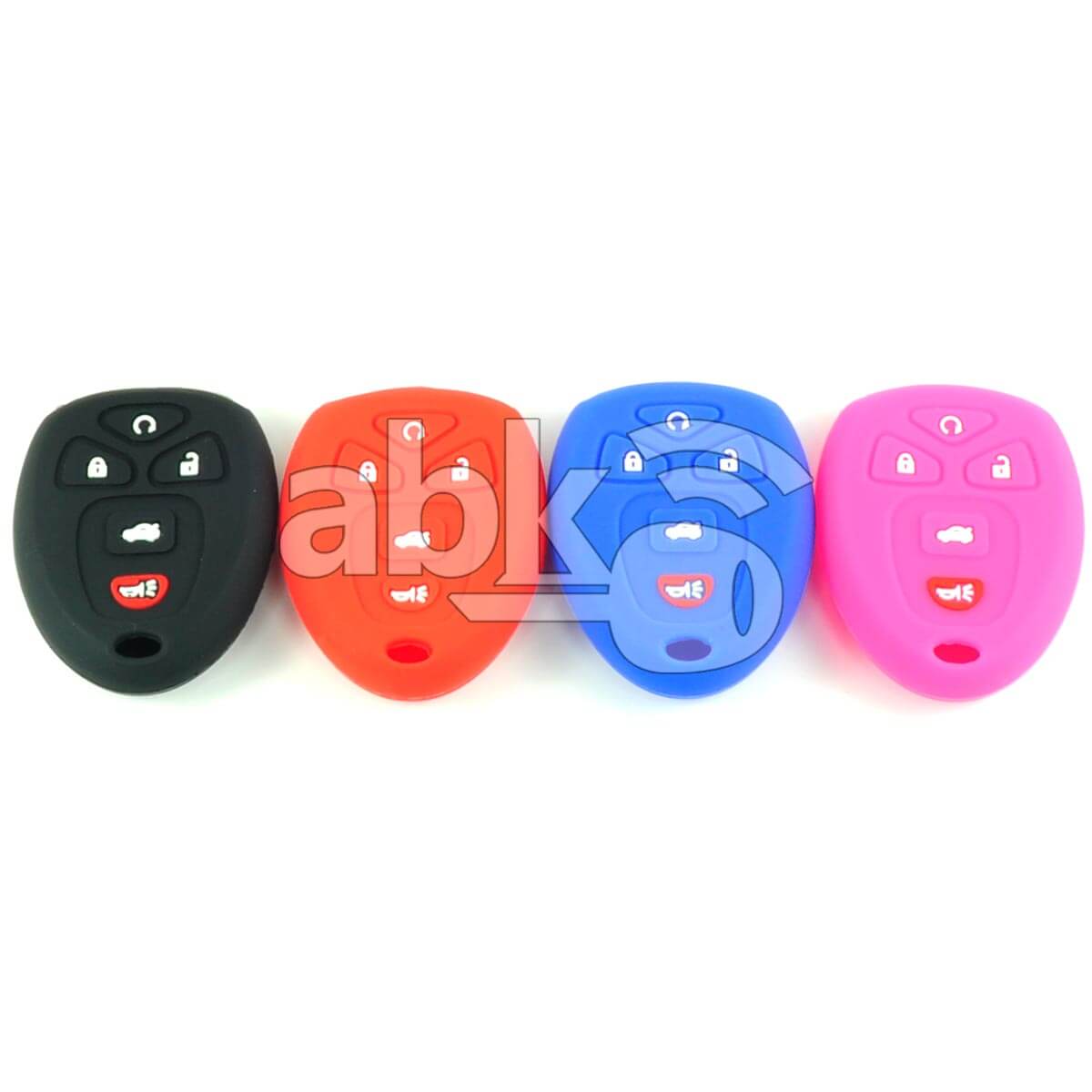 Chevrolet Gmc Silicone Remote Covers 5Buttons - ABK-2500-CHV-REM5B - ABKEYS.COM