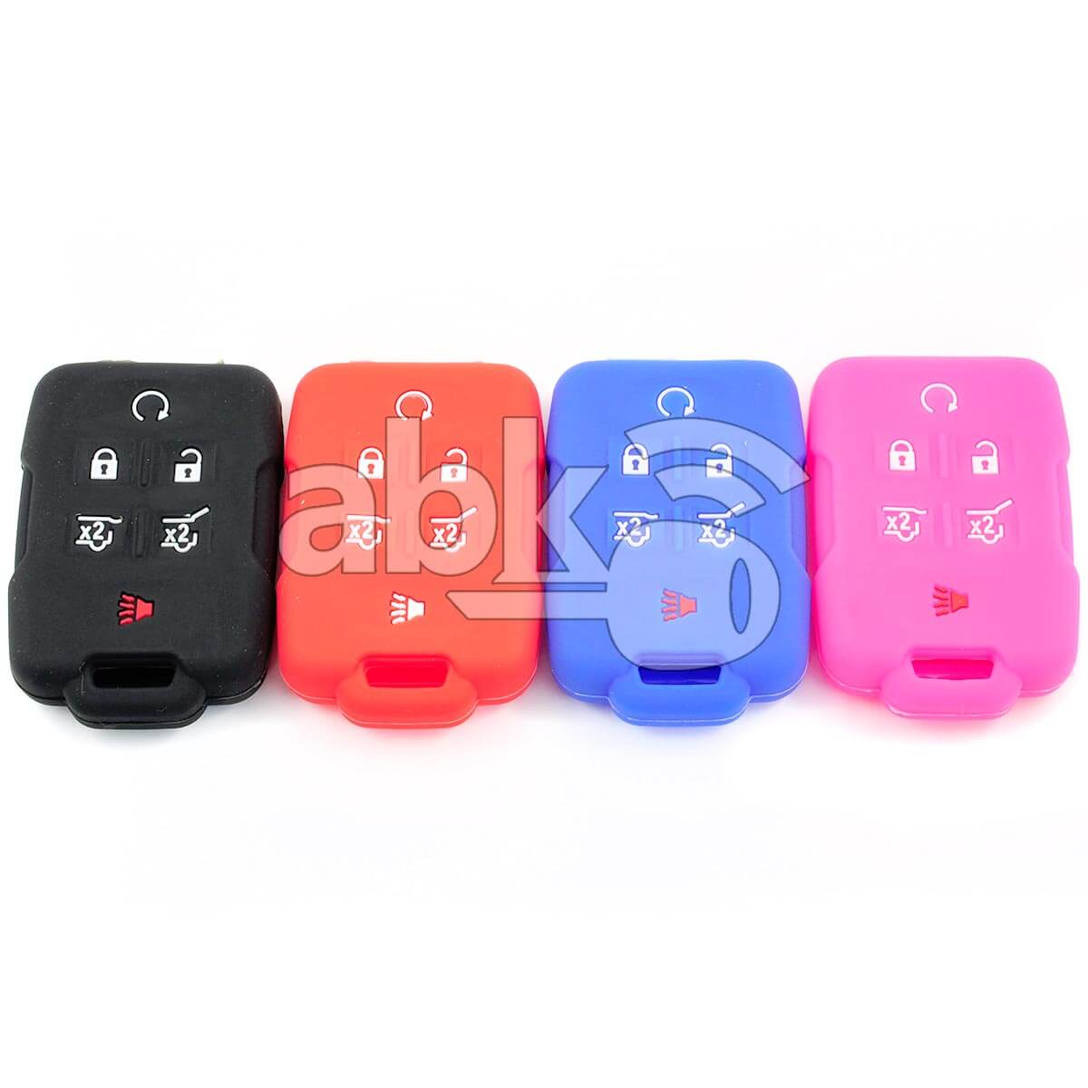 Chevrolet Gmc Silicone Remote Covers 6Buttons - ABK-2500-CHV-REM6B-NEW - ABKEYS.COM