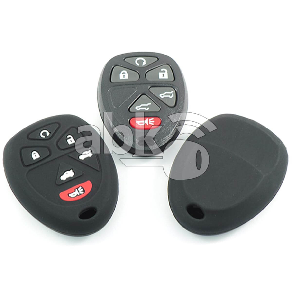 Chevrolet Gmc Silicone Remote Covers 6Buttons - ABK-2500-CHV-REM6B - ABKEYS.COM