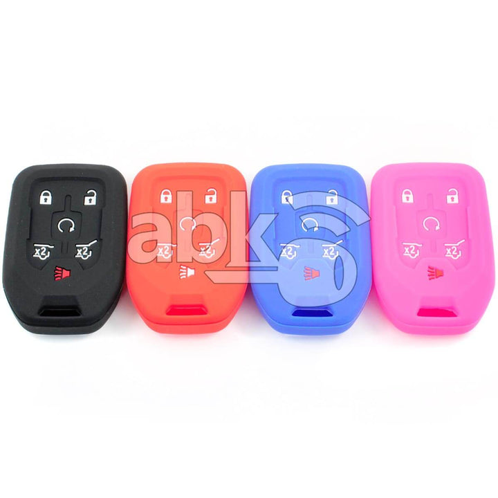 Chevrolet Gmc Silicone Remote Covers 6Buttons - ABK-2500-CHV-SMART-MID6B - ABKEYS.COM