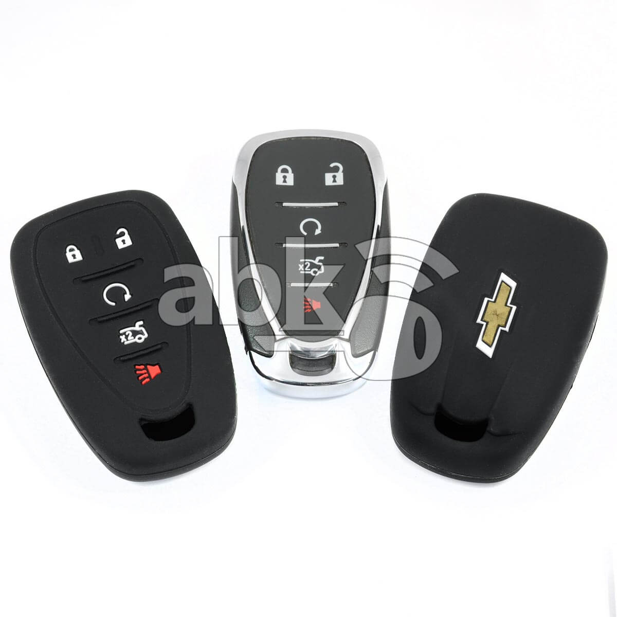 Chevrolet Silicone Remote Covers 5Buttons - ABK-2500-CHV-SMART-NEW5B - ABKEYS.COM