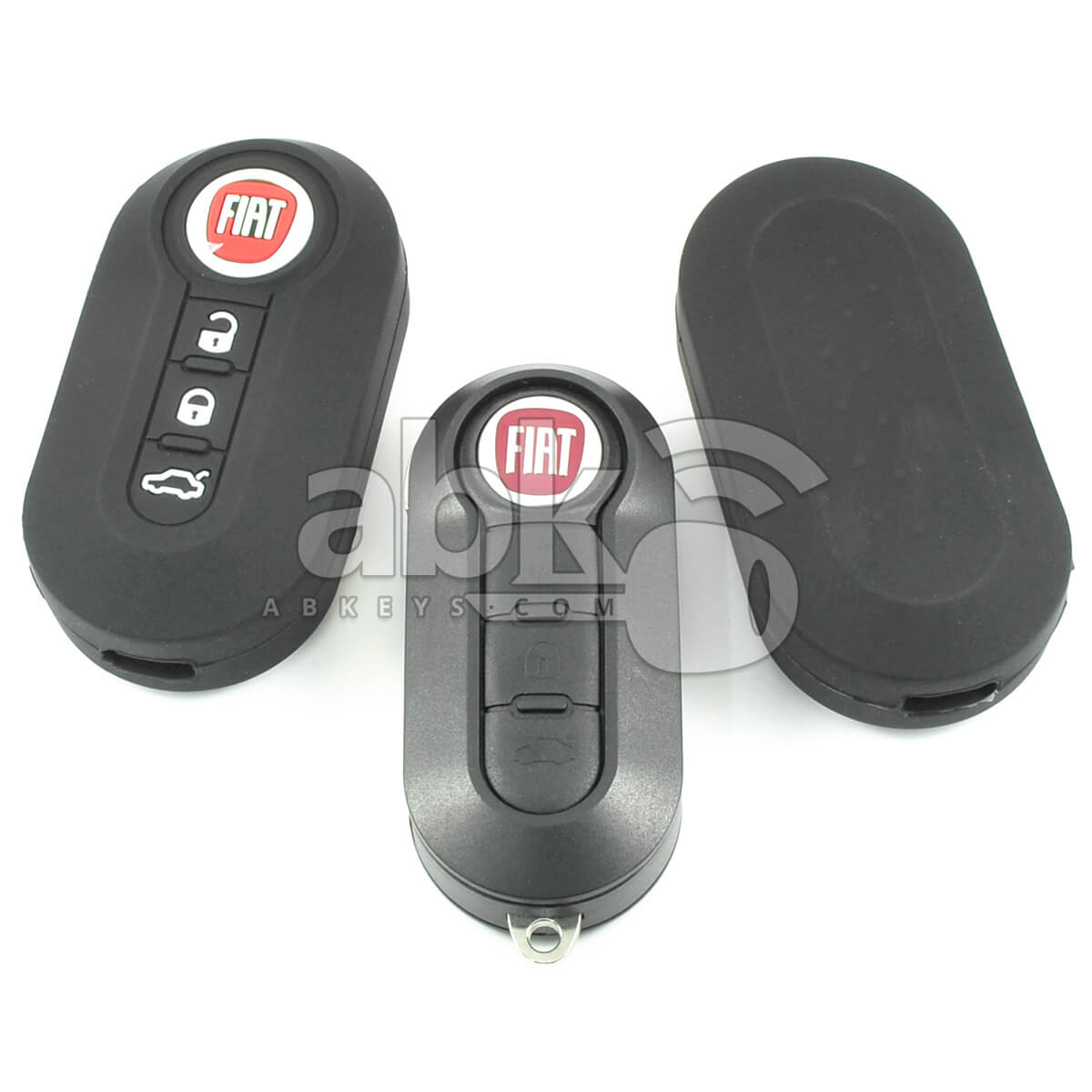 Fiat Silicone Remote Covers 3Buttons - ABK-2500-FIAT-FLIP-MID3B - ABKEYS.COM