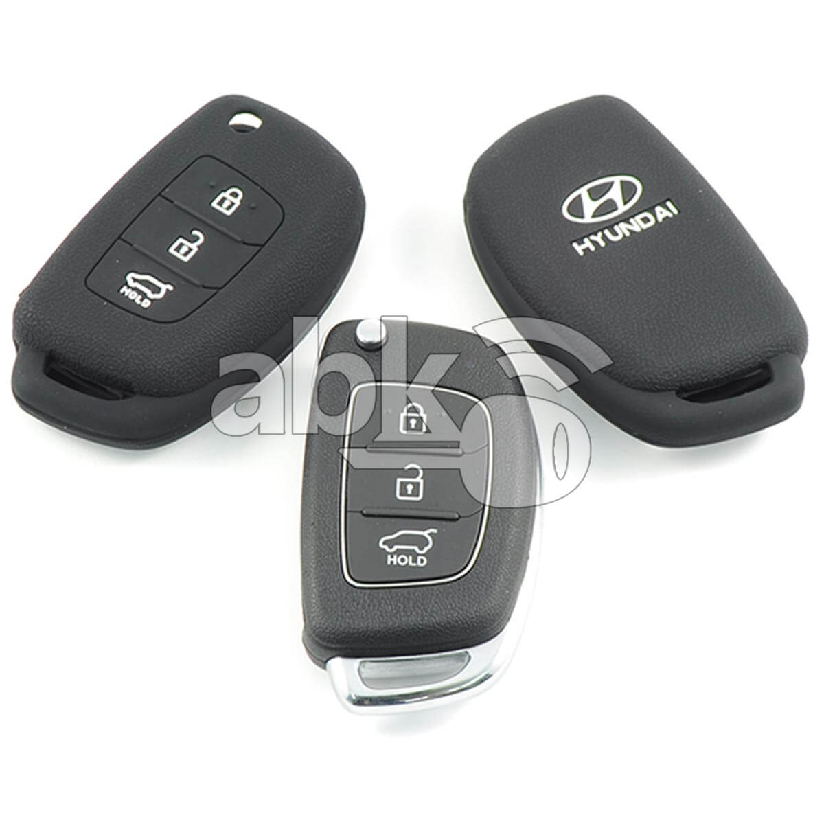 Hyundai Silicone Remote Covers 3Buttons - ABK-2500-HYN-FLIP-MID3B - ABKEYS.COM
