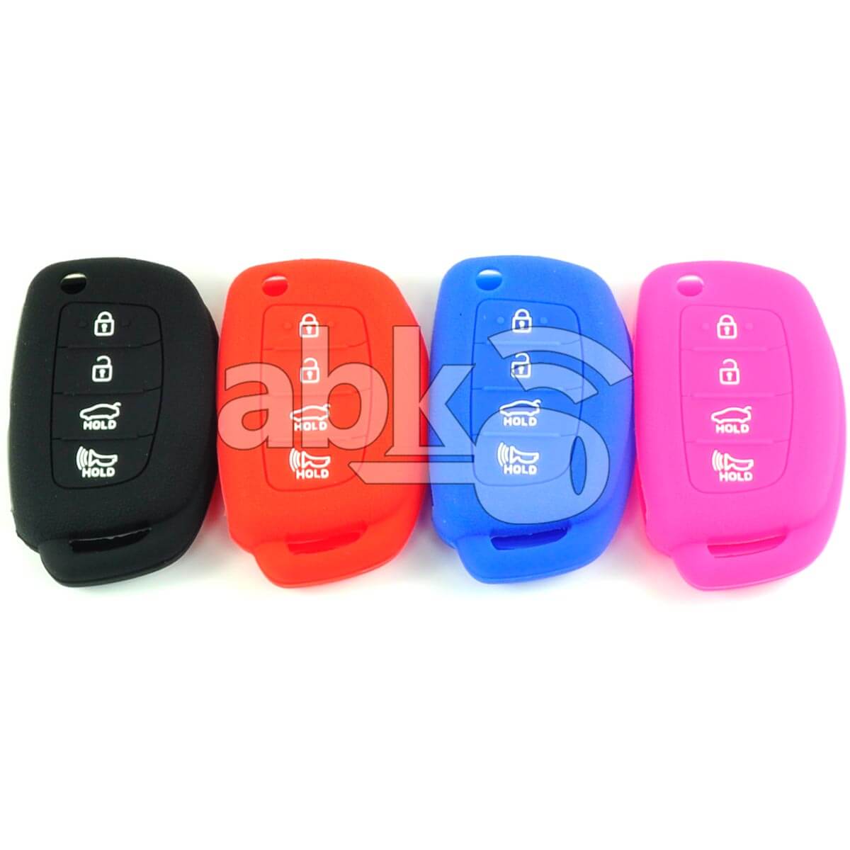 Hyundai Silicone Remote Covers 4Buttons - ABK-2500-HYN-FLIP-MID4B - ABKEYS.COM