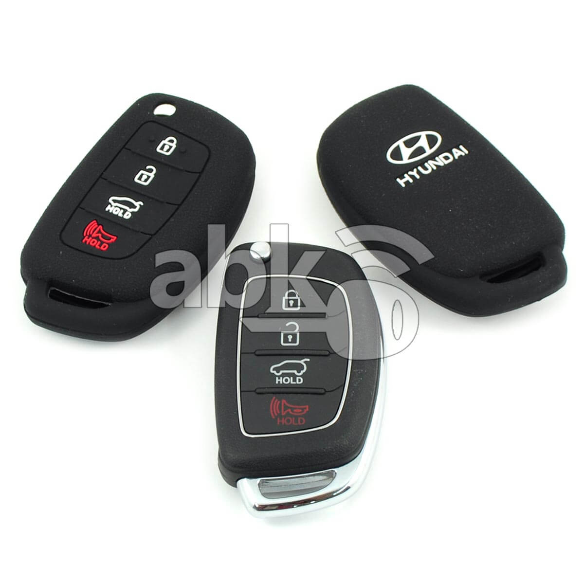 Hyundai Silicone Remote Covers 4Buttons - ABK-2500-HYN-FLIP-MID4B - ABKEYS.COM