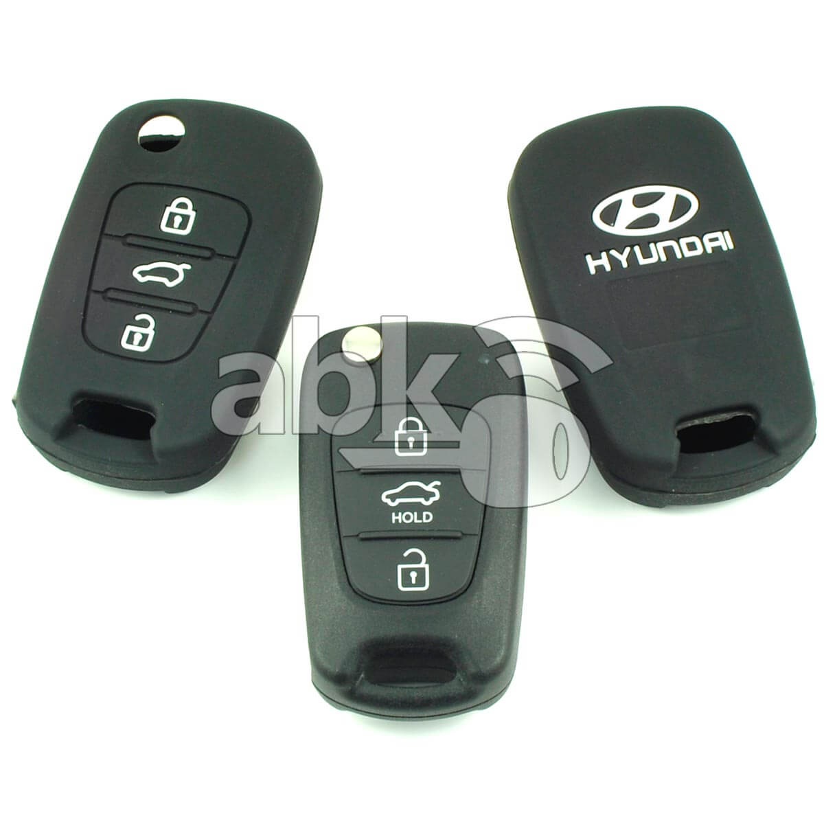 Hyundai Silicone Remote Covers 3Buttons - ABK-2500-HYN-FLIP-OLD3B - ABKEYS.COM