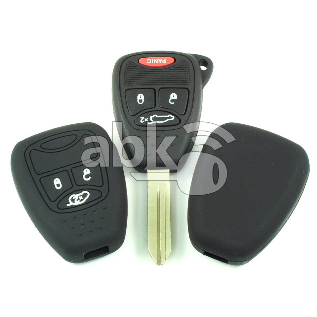 Jeep Chrysler Dodge Silicone Remote Covers 3Buttons - ABK-2500-JEP-3B - ABKEYS.COM