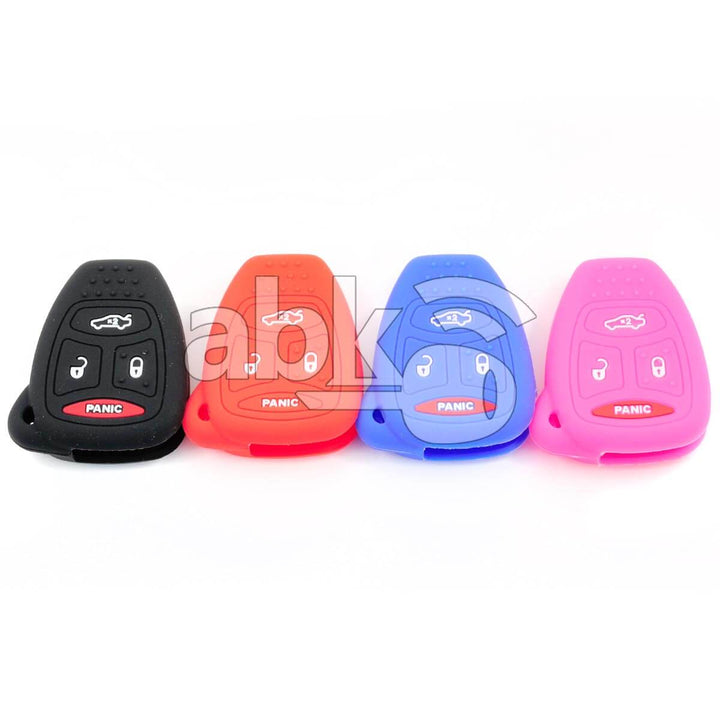 Jeep Chrysler Dodge Silicone Remote Covers 4Buttons - ABK-2500-JEP-4B - ABKEYS.COM