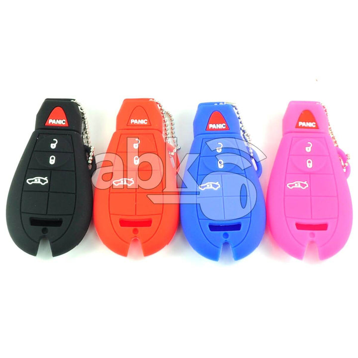 Jeep Chrysler Dodge Silicone Remote Covers 4Buttons - ABK-2500-JEP-FOBIK4B - ABKEYS.COM