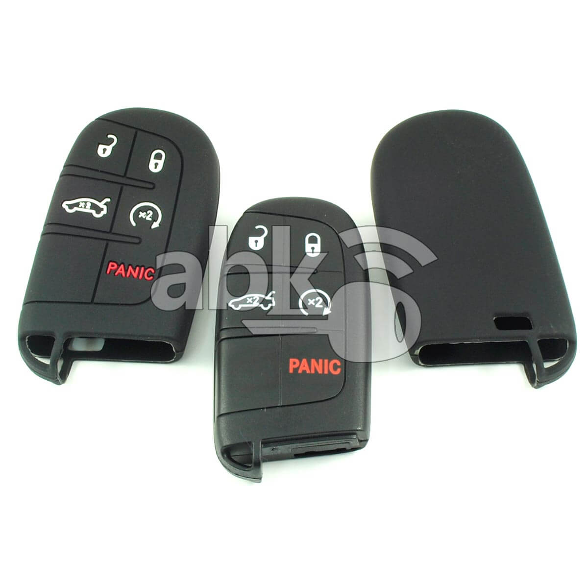 Jeep Chrysler Dodge Silicone Remote Covers 5Buttons - ABK-2500-JEP-SMART-MID5B - ABKEYS.COM