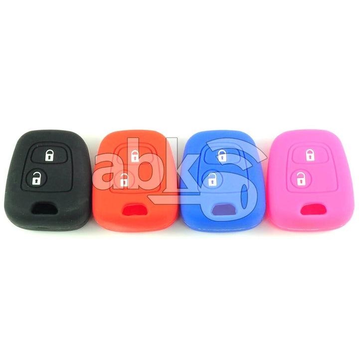 Peugeot Citroen Silicone Remote Covers 2Buttons - ABK-2500-PEG-OLD2B - ABKEYS.COM