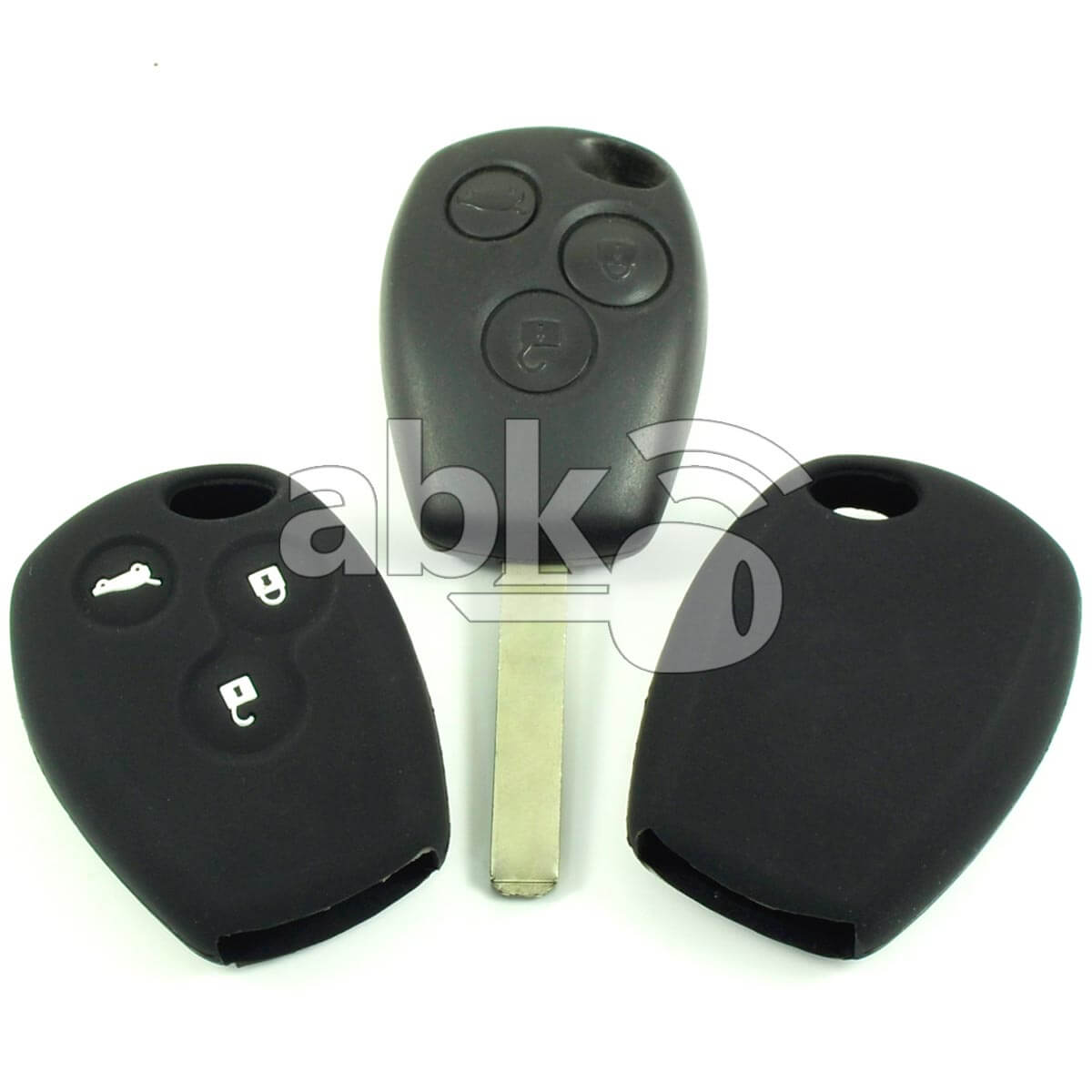 Renault Silicone Remote Covers 3Buttons   ABK 2500 REN MID3B   ABKEYS