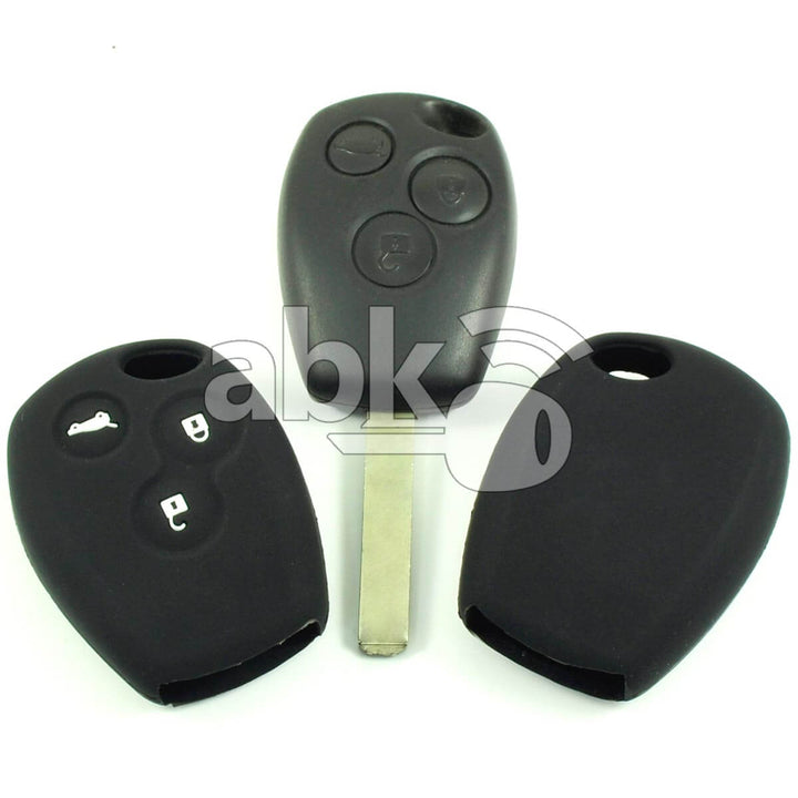 Renault Silicone Remote Covers 3Buttons - ABK-2500-REN-MID3B - ABKEYS.COM