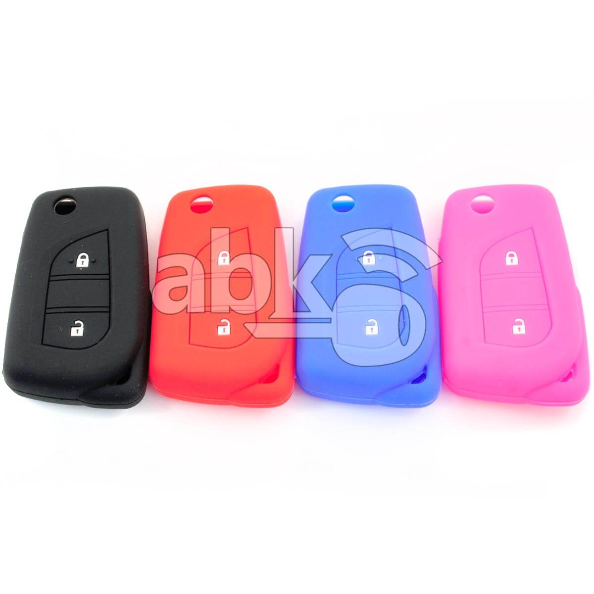 Toyota Silicone Remote Covers 2Buttons - ABK-2500-TOY-FLIP-MID2B - ABKEYS.COM