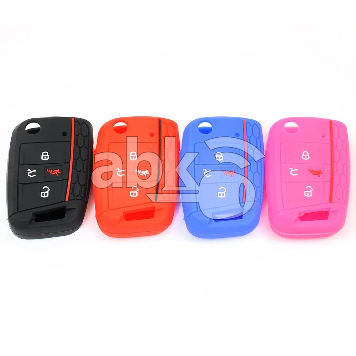 Volkswagen Silicone Remote Covers 4Buttons - ABK-2500-VW-FLIP-NEW4B - ABKEYS.COM