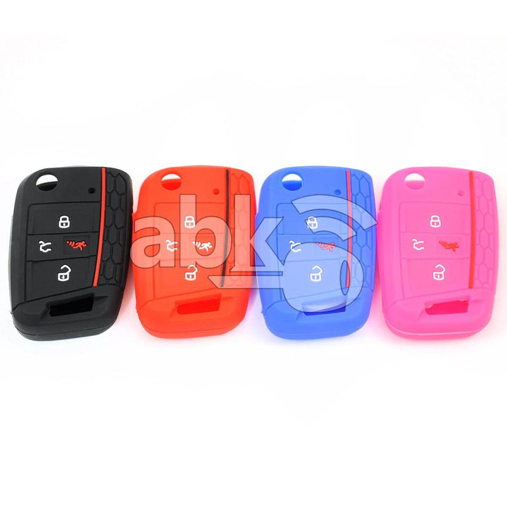 Volkswagen Silicone Remote Covers 4Buttons - ABK-2500-VW-FLIP-NEW4B - ABKEYS.COM