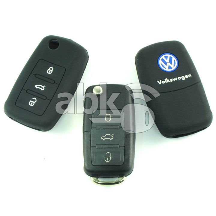 Volkswagen Silicone Remote Covers 3Buttons - ABK-2500-VW-FLIP-OLD-3 - ABKEYS.COM