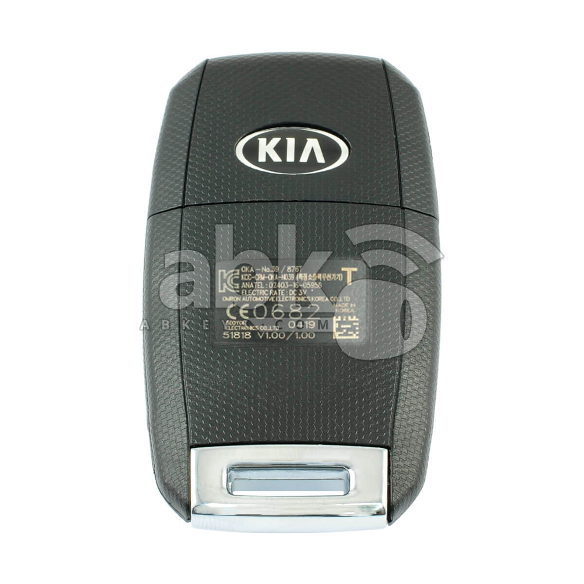 Genuine Kia Picanto 2017+ Flip Remote 3Buttons 95430-G6600 433MHz OKA-NO.39 / 876T - ABK-2582 -