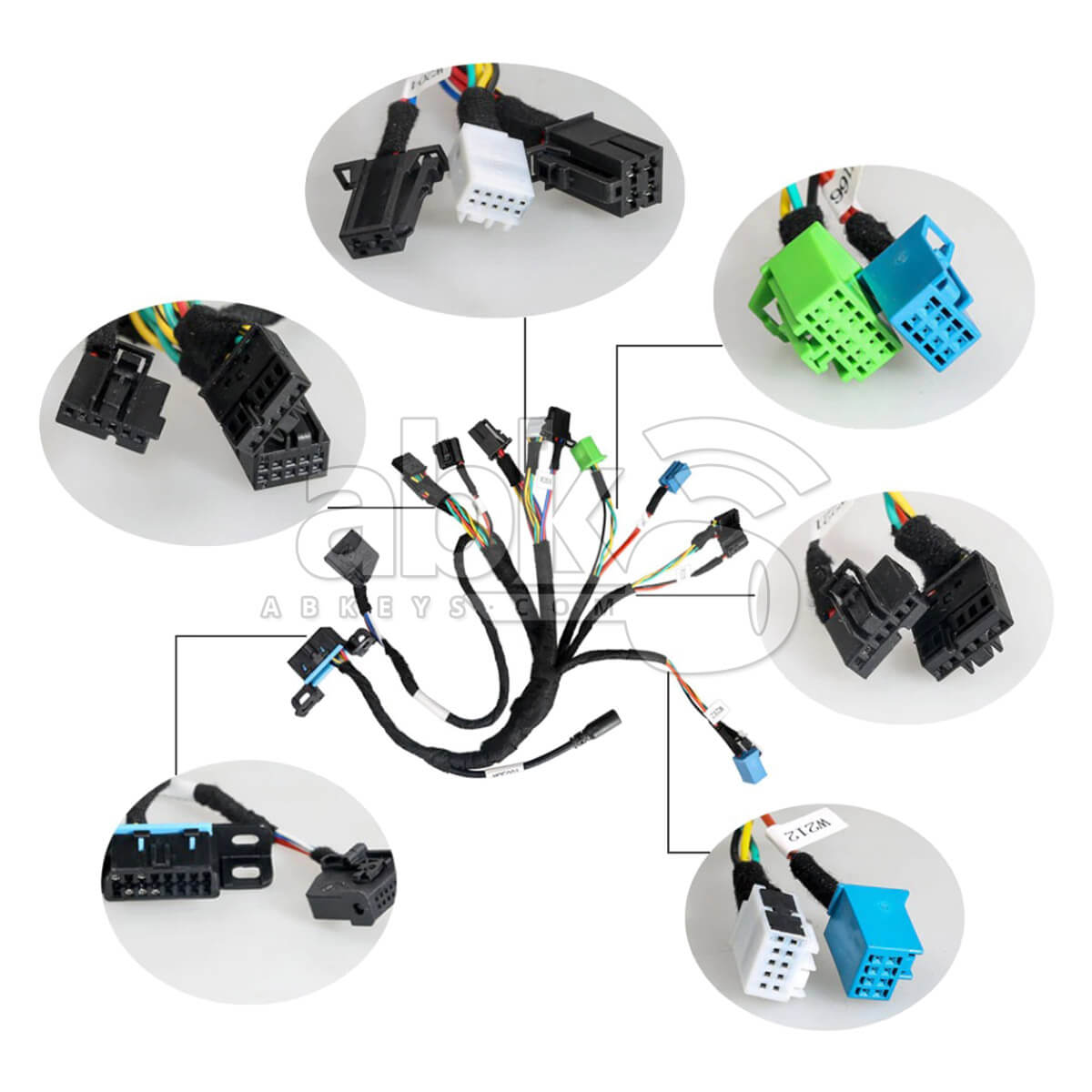 Mercedes Benz W204 W212 W221 W164 W166 EIS / EZS Testing Cables 5 In 1 - ABK-2600 - ABKEYS.COM