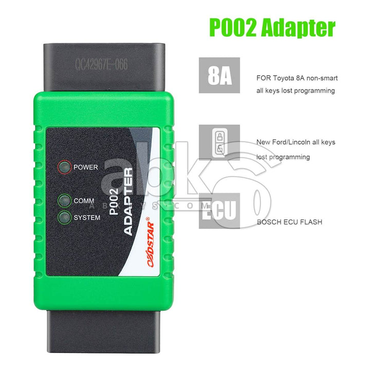 OBDStar P002 Adapter Kit for TOYOTA 8A & Ford All Keys Lost Programming + Bosch ECU Flash Cable -