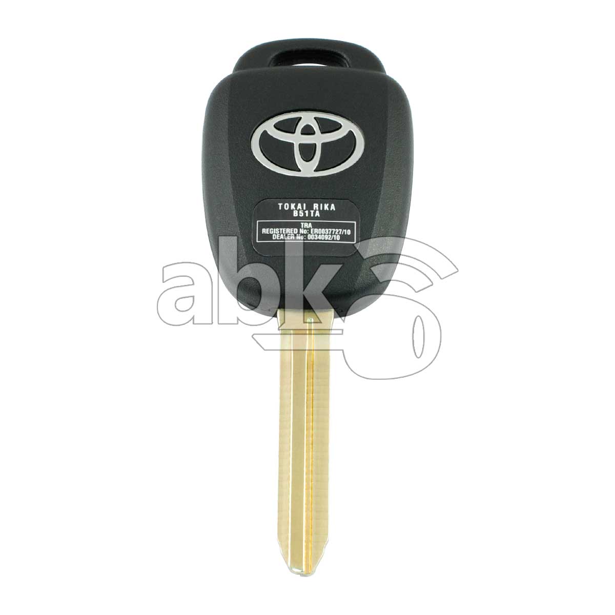 Genuine Toyota Yaris 2012+ Key Head Remote 2Buttons 89070-52F40 433MHz B51TA TOY43 - ABK-2727 -