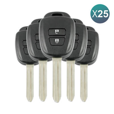 Toyota 2012+ Key Head Remote Cover 2Buttons TOY43 25Pcs Bundle - ABK-2757-OFF25 - ABKEYS.COM