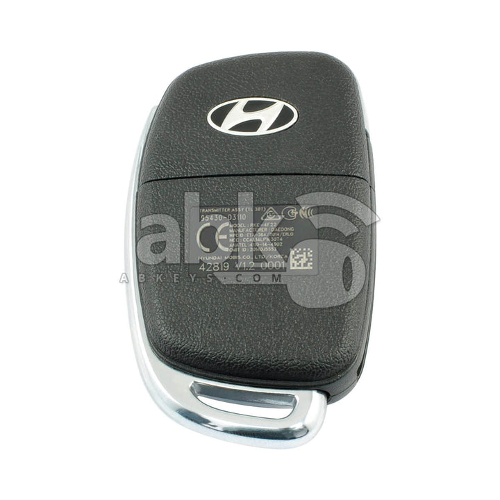 Genuine Hyundai Tucson 2015+ Flip Remote 3Buttons 95430-D3110 433MHz RKE-4F22 - ABK-2775 -