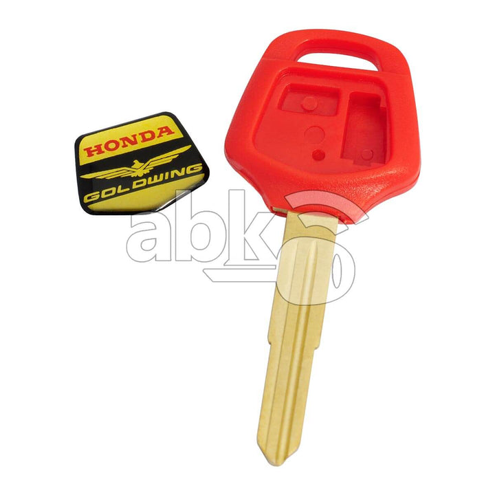 Honda Goldwing Motorcycle Chip Less Key HON58R Red - ABK-2814 - ABKEYS.COM
