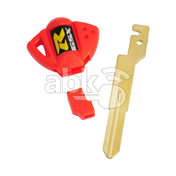 Suzuki GXS-R Motorcycle Chip Less Key SZ17 Red - ABK-2824 - ABKEYS.COM