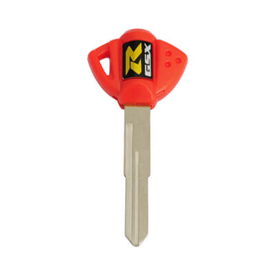 Suzuki GXS-R Motorcycle Chip Less Key, SZ17R Red