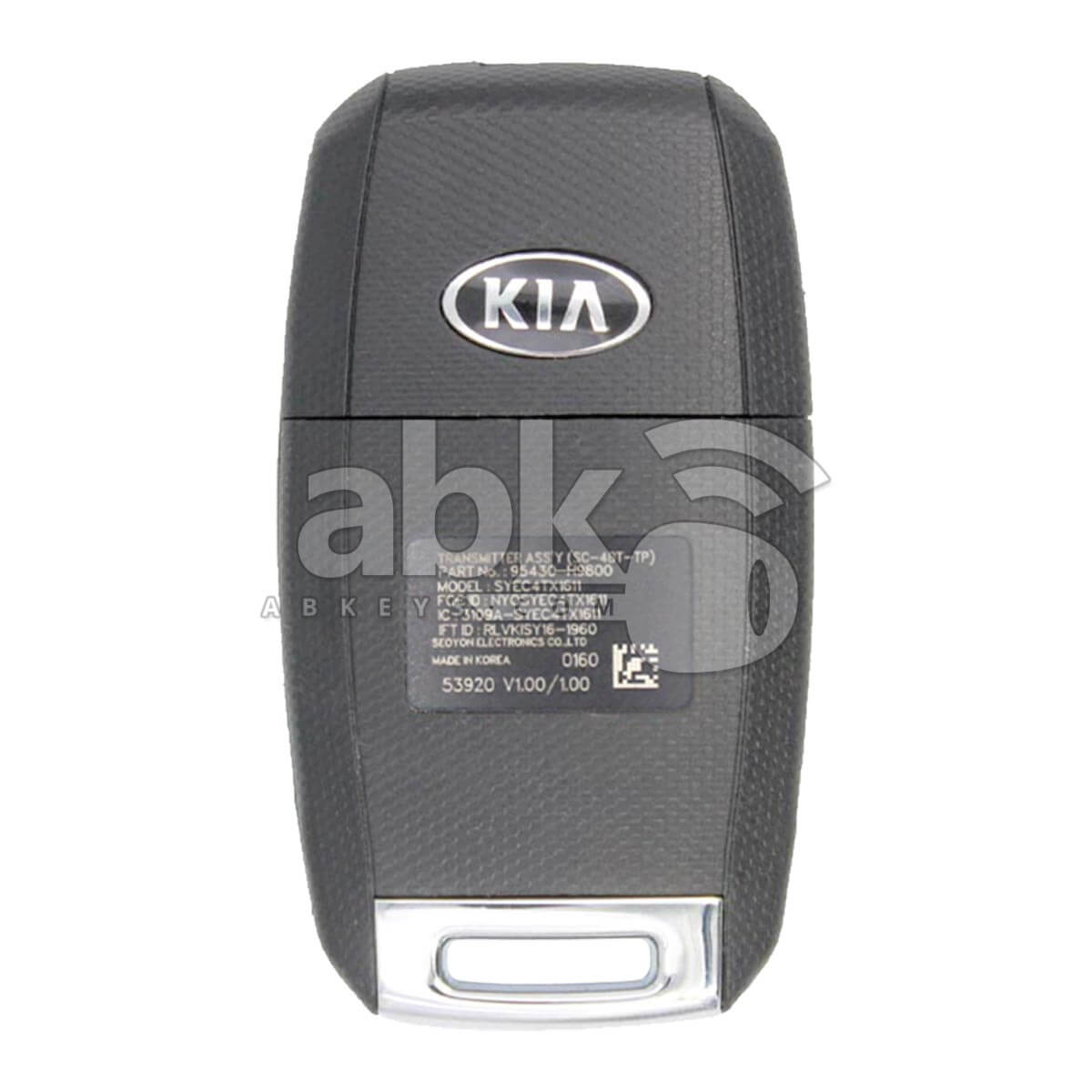 Genuine Kia Rio 2018+ Flip Remote 4Buttons 95430-H9800 433MHz NYOSYEC4TX1611 - ABK-2835 - ABKEYS.COM
