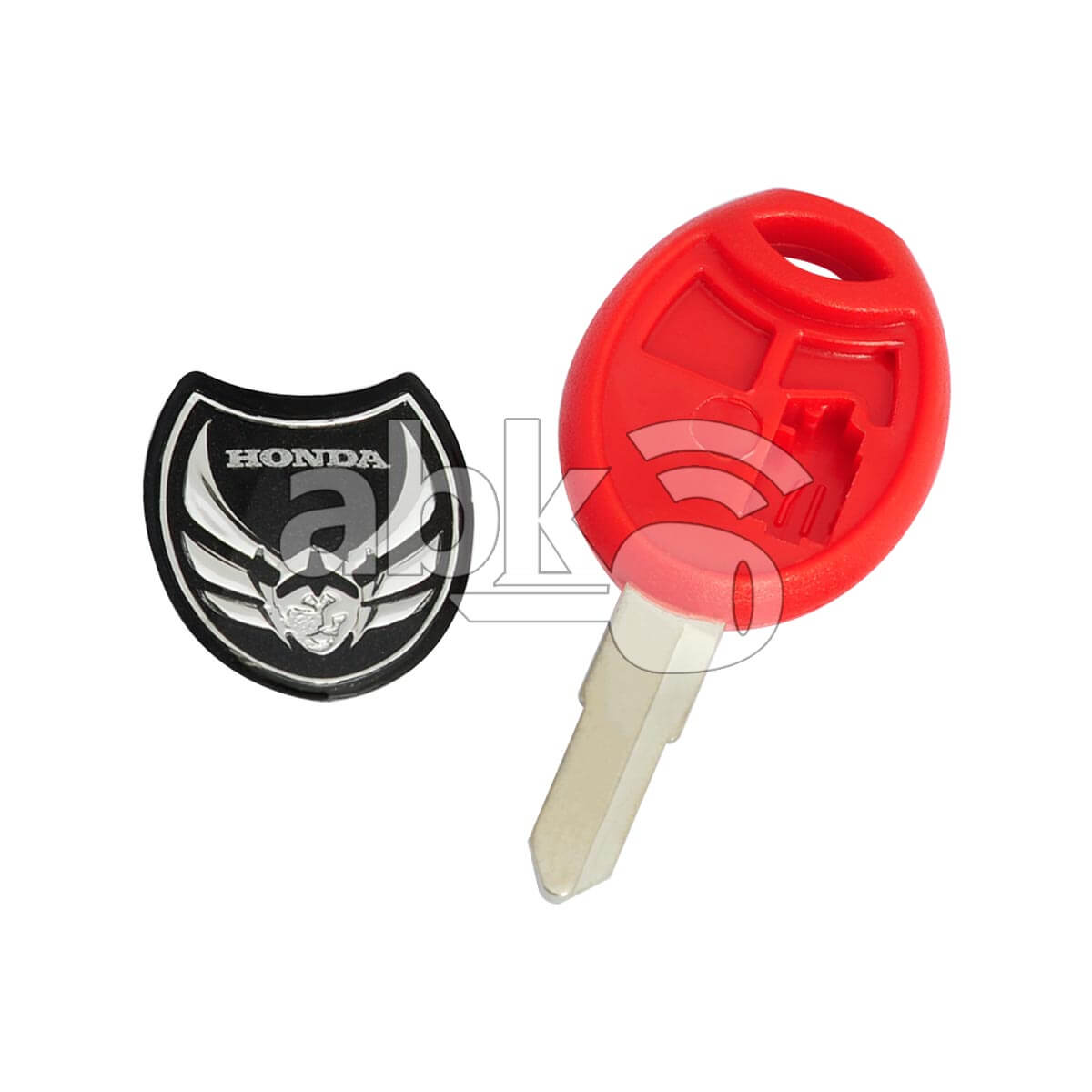 Honda Motorcycle Chip Less Key HON31R Red - ABK-2869 - ABKEYS.COM