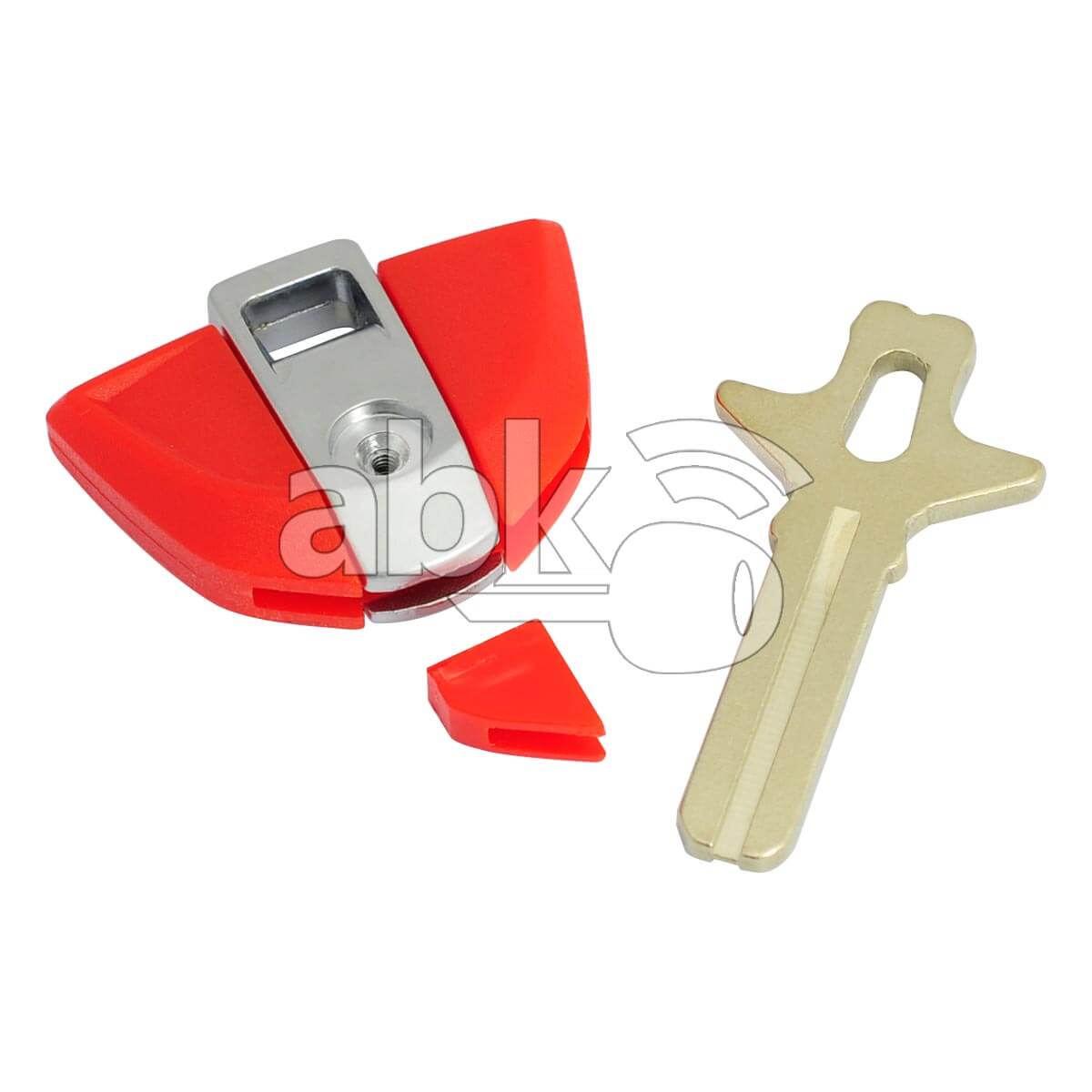Bmw Motorcycle Chip Less Key BW9MH Red   ABK 2871   ABKEYS