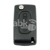 Peugeot 2003+ Flip Remote Cover 2Buttons With Battery Holder CE0536 VA2 - ABK-2911 - ABKEYS.COM