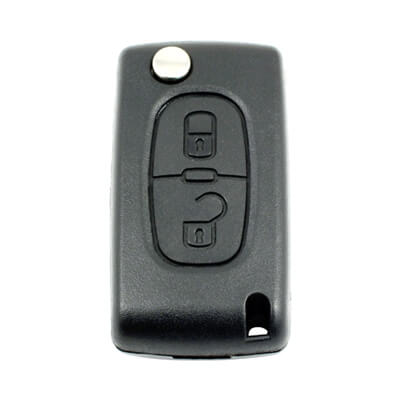 Peugeot 2003+ Flip Remote Cover 2Buttons With Battery Holder CE0536 VA2 - ABK-2911 - ABKEYS.COM