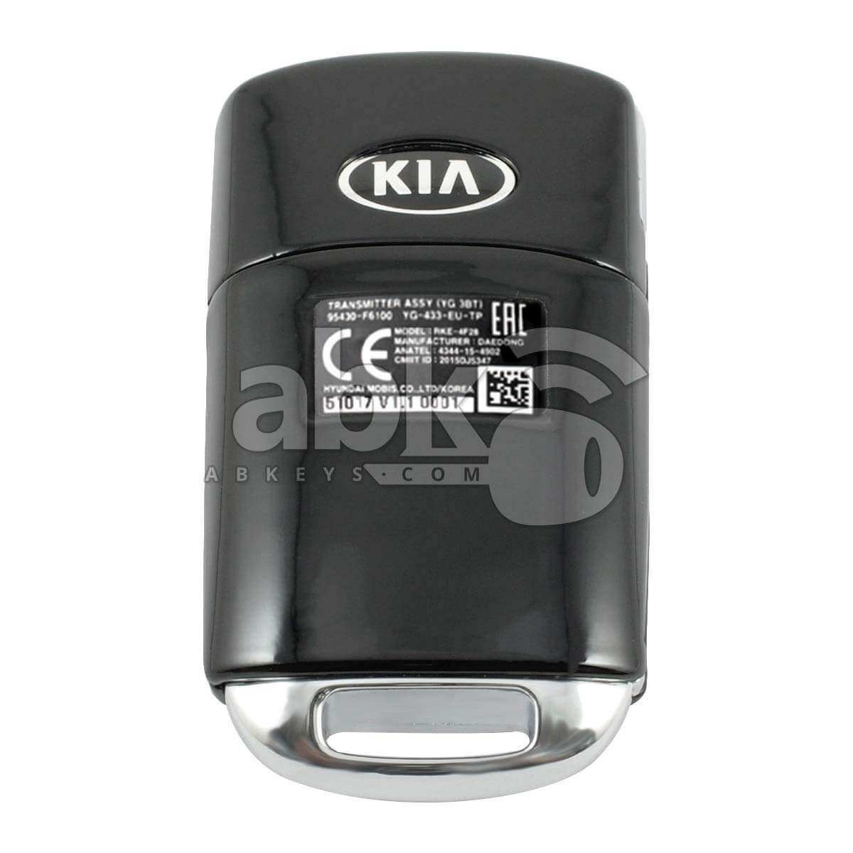 Genuine Kia Cadenza 2016+ Flip Remote 3Buttons 95430-F6100 433MHz RKE-4F28 - ABK-2925 - ABKEYS.COM