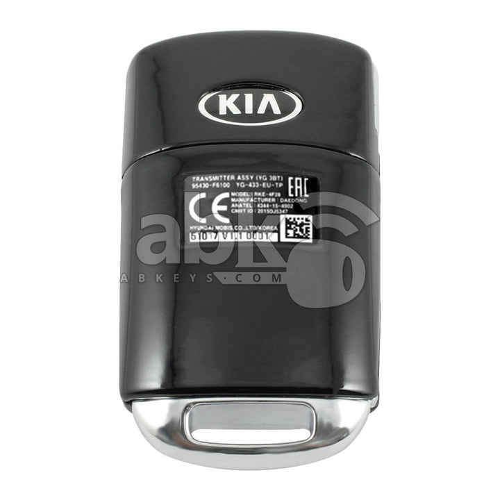 Genuine Kia Cadenza 2016+ Flip Remote 3Buttons 95430-F6100 433MHz RKE-4F28 - ABK-2925 - ABKEYS.COM
