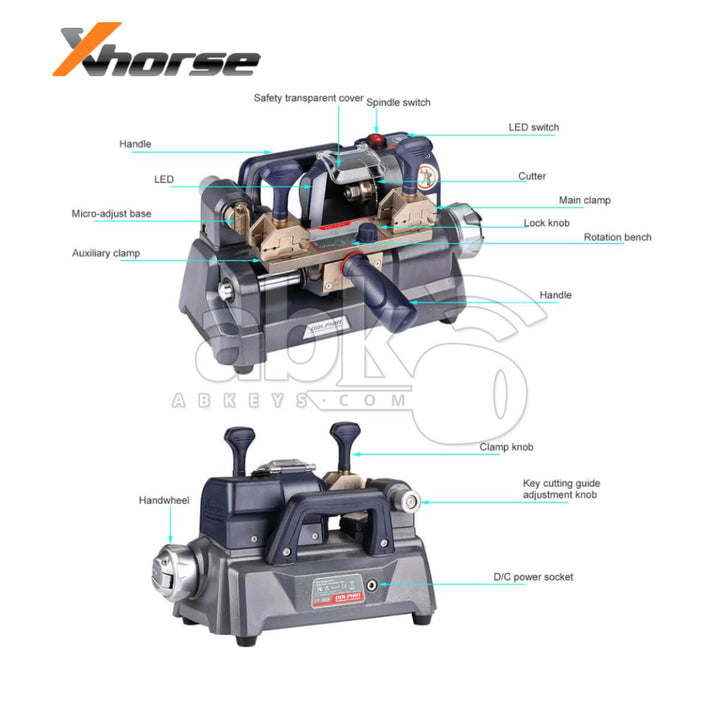 Xhorse Dolphin XP-008 Key Cutting Machine for Special Bit Double Bit Keys XP-008 - ABK-2959 -