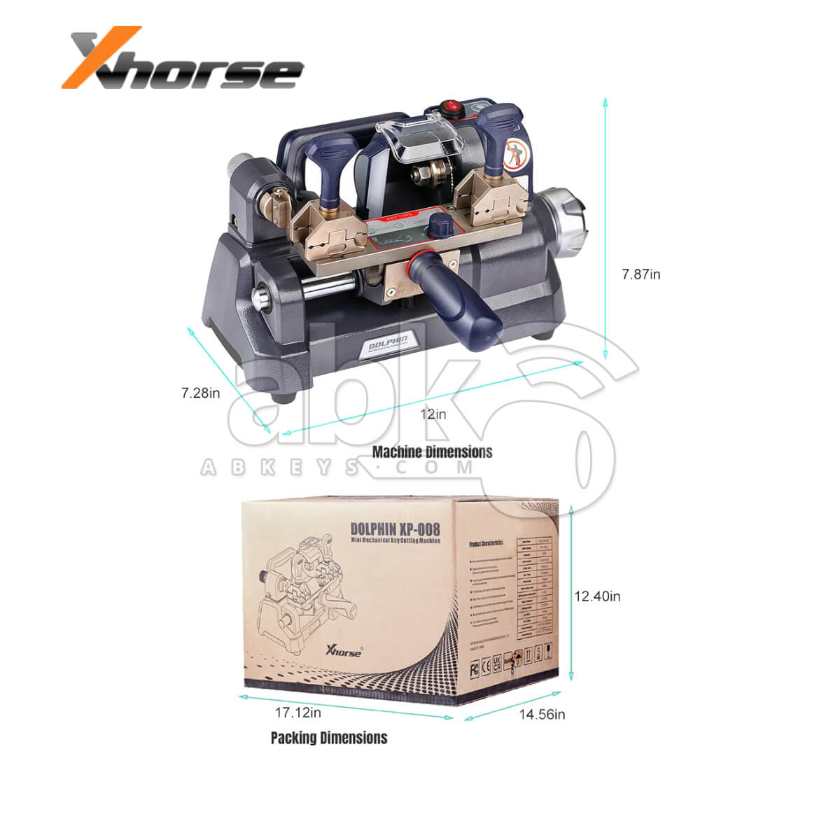 Xhorse Dolphin XP 008 Key Cutting Machine for Special Bit Double Bit Keys XP 008   ABK 2959  