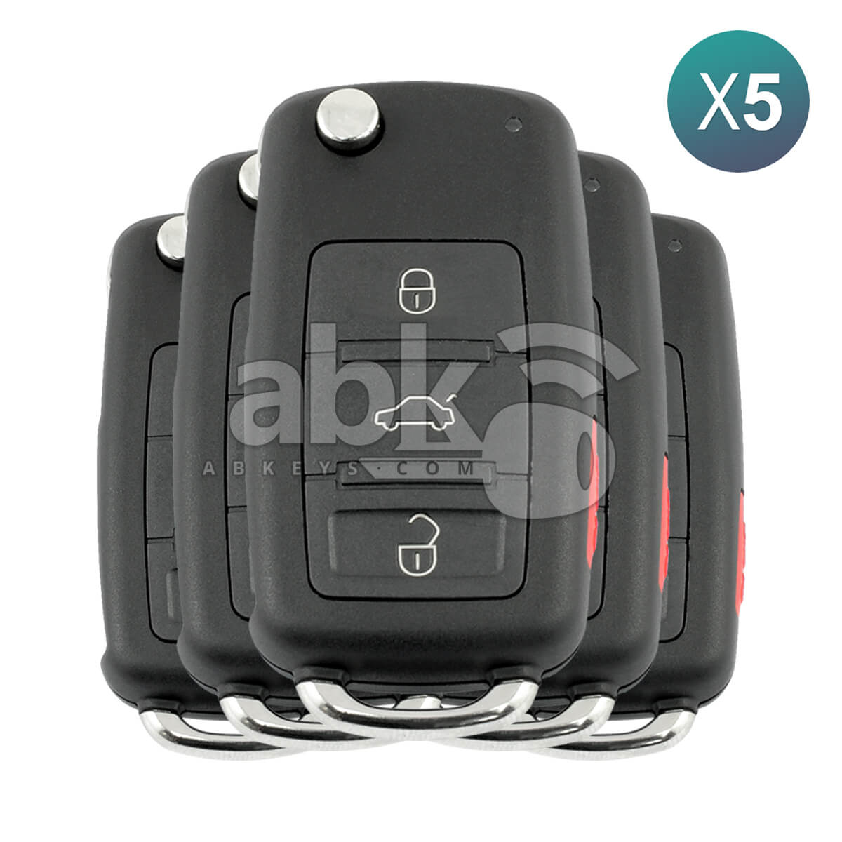 Volkswagen Touareg 2003+ Remote Key 5Pcs Offer 4Buttons 3D0 959 753 AK 433MHz KR55WK45022 HU66  