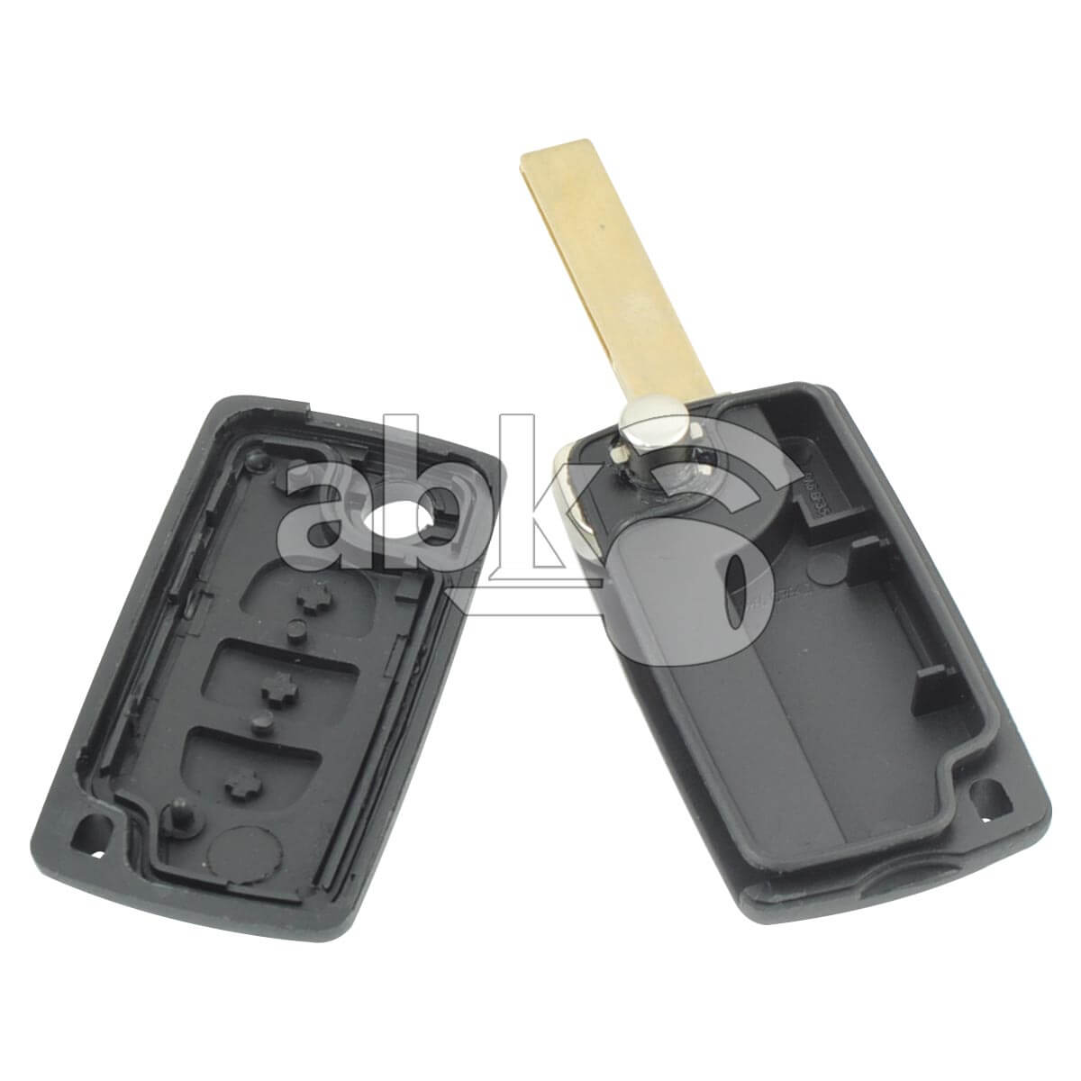 Peugeot 2003+ Flip Remote Cover 3Buttons CE0523 HU83 - ABK-3141 - ABKEYS.COM