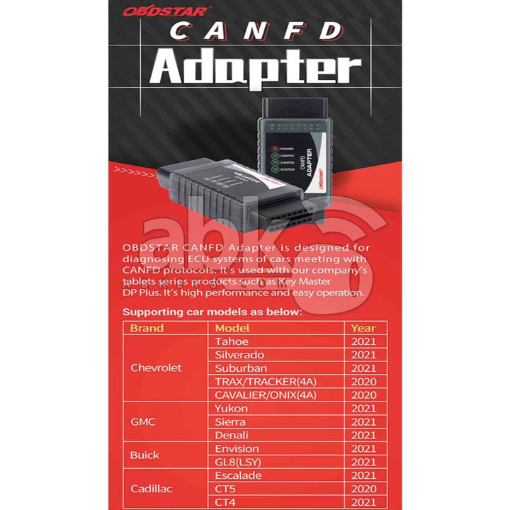OBDStar CAN FD Adapter for X300 DP Plus / X300 PRO4 / Key Master DP - ABK-3216 - ABKEYS.COM