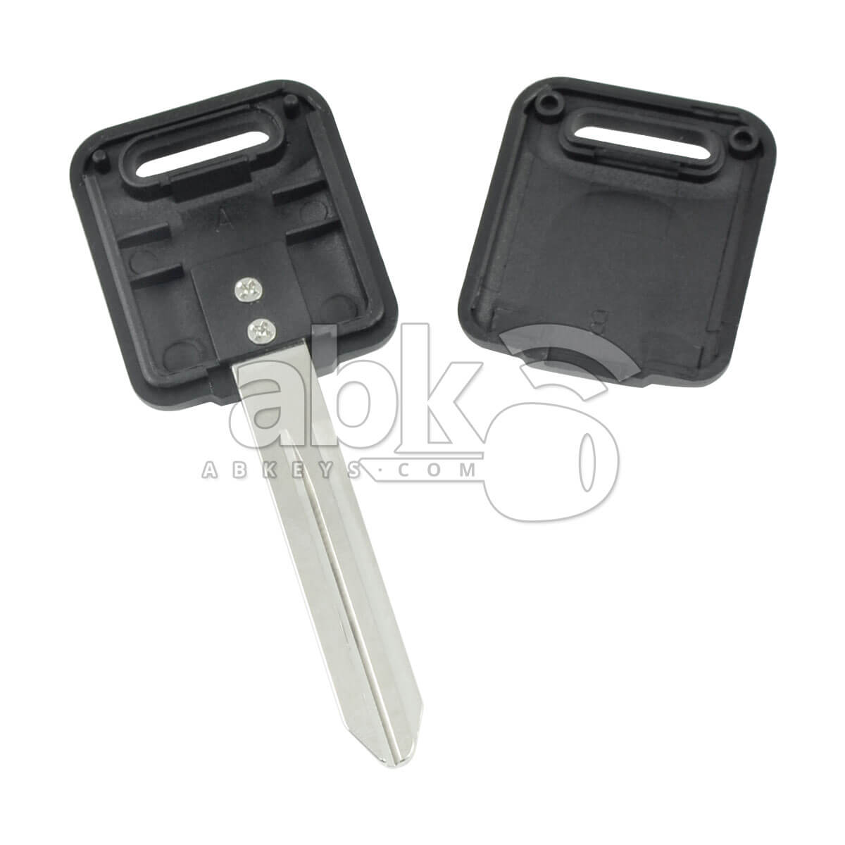 Nissan Chip Less Key NSN14 Chrome Logo   ABK 3257   ABKEYS