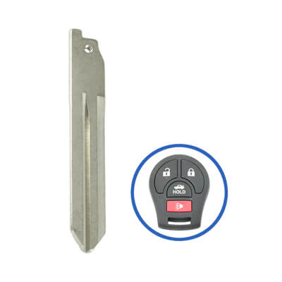Nissan 2003+ Key Head Remote Key Blade NSN14 - ABK-3301 - ABKEYS.COM