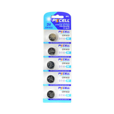 PKCell Remote Battery CR1632 5Pcs Pack For Remotes & Smart Keys - ABK-332 - ABKEYS.COM