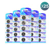 PKCell Remote Battery CR2025 For Remotes & Smart Keys 25Pcs Bundle = 125 Batteries Offer -