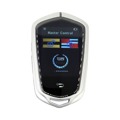 Clé Intelligente LCD Universelle pour Toutes les Marques Style Cadillac Couleur Argent