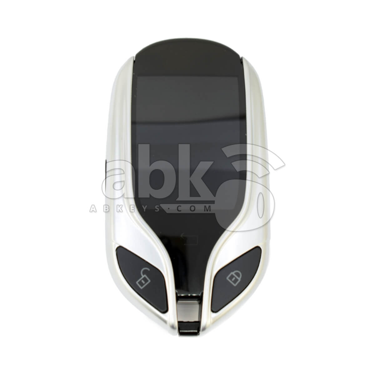 LCD Universal Smart Key with PKE Antenna For All Brands Maserati Style Silver Color -