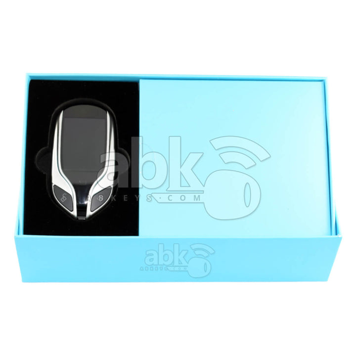 LCD Universal Smart Key with PKE Antenna For All Brands Maserati Style Silver Color -