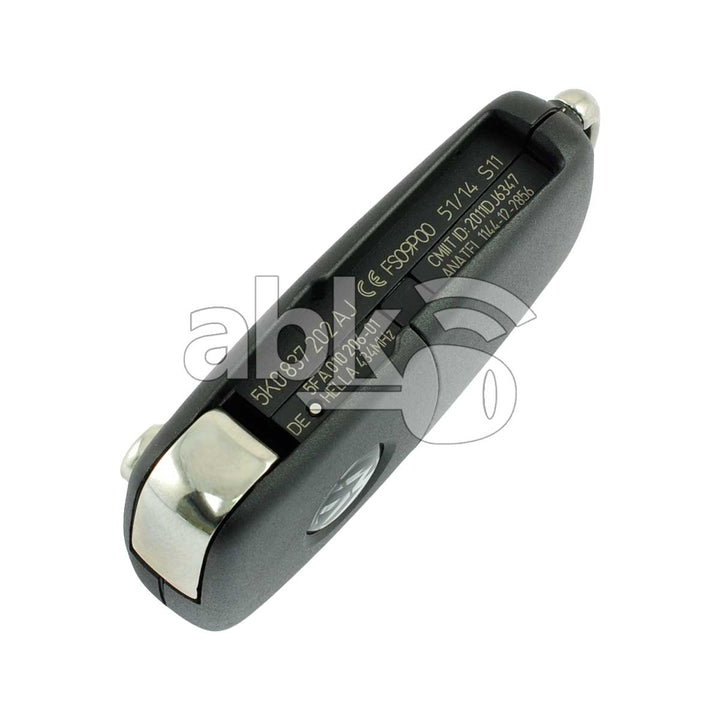 Genuine Volkswagen Jetta Tiguan 2008+ Flip Remote 3Buttons 5K0 837 202 AJ 433MHz 5K0837202AJ Keyless